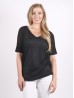 Breathable V Neck High-Low Short Sleeved Loose Top